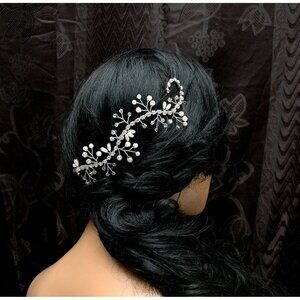 Rhinestone Pearl Wedding Bridal Headpiece